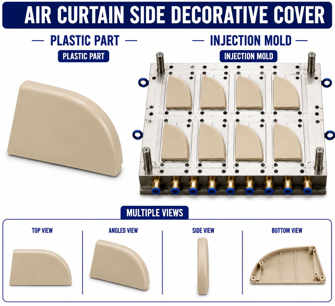 Air Curtain Plastic Side Decorative Cover Mould and Moulding Service